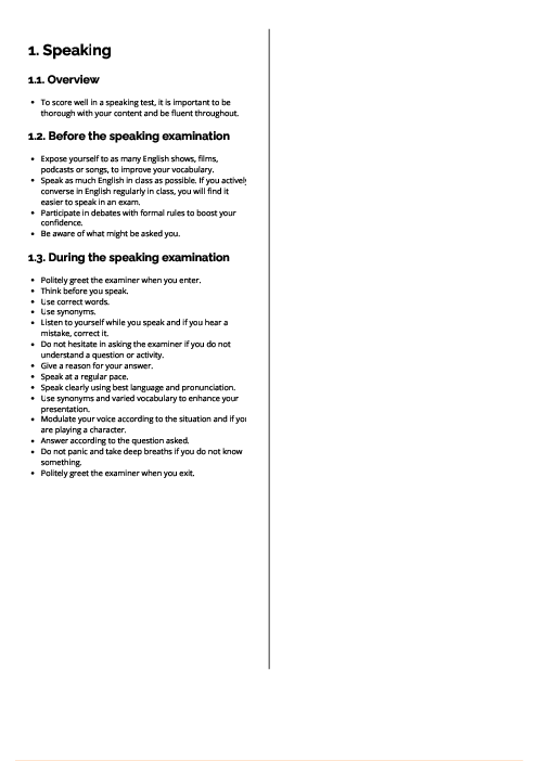 Checkpoint English | Speaking Revision Note