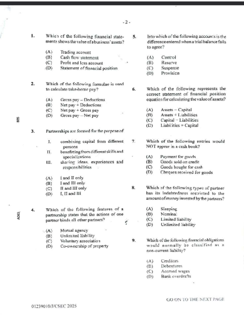 POA January 2025 Paper 1