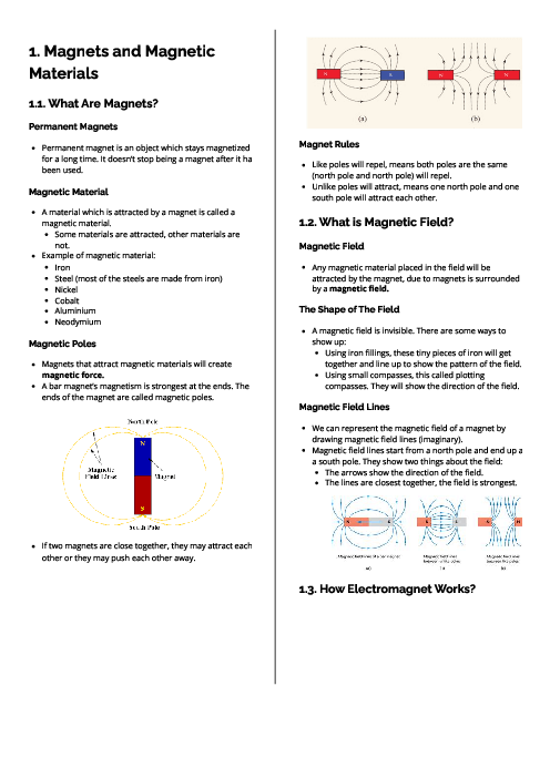 Checkpoint Science (Physics) | Magnets and Magnetic Materials Revision Note