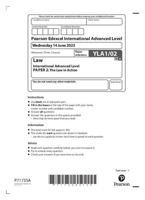Law  YLA1/02 June  2023
