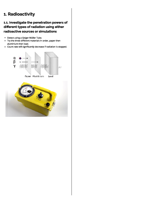  Physics (4PH1) Radioactivity Revision Note