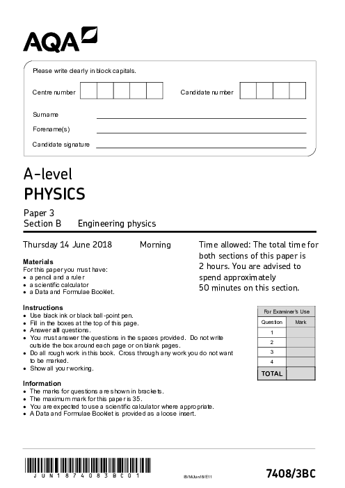Physics 7408/3BC June 2018