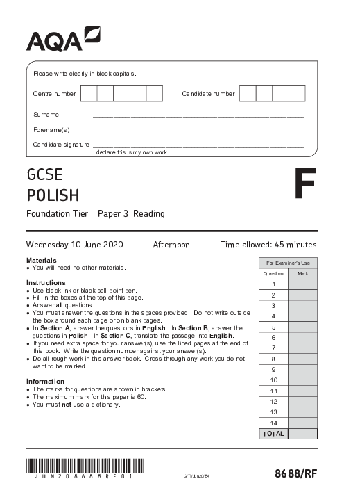 Polish 8688/RF June 2020