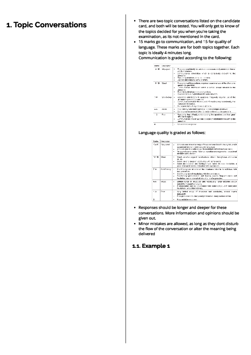 Arabic Foreign Language (0544) Topics Revision Note