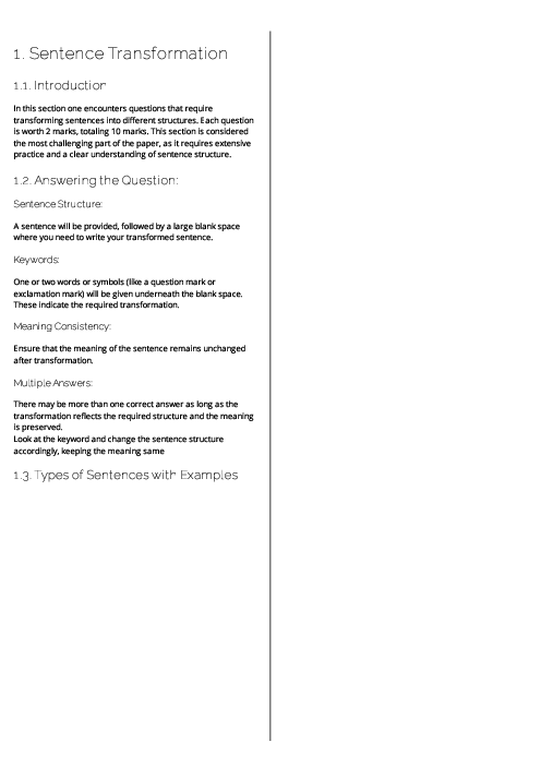  Bengali (3204) Sentence Transformation Revision Note