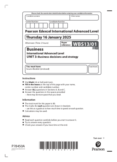 Business WBS13/01 January 2025 