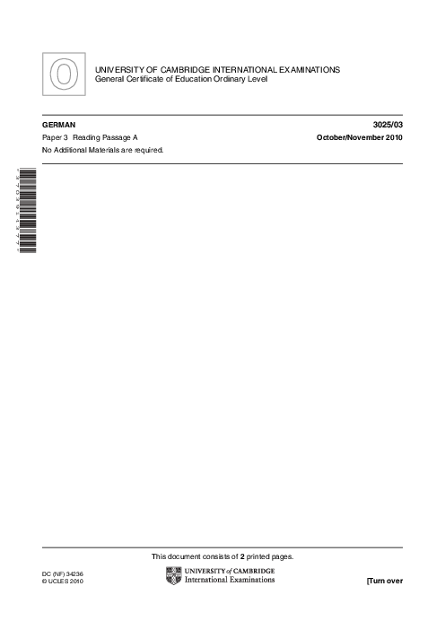 German 3025/01 Oct Nov 2010