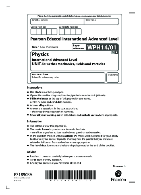 Physics WPH14/01 January 2023
