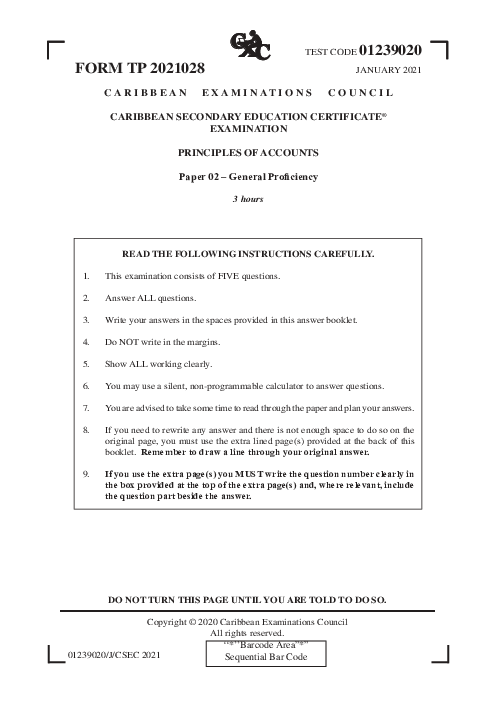 POA January 2021 Paper 2