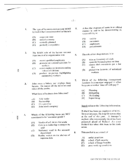 POB January 2025 Paper 1