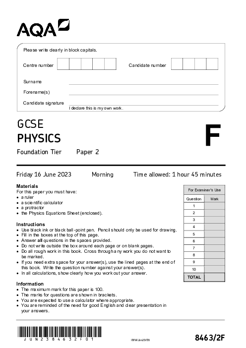 Physics 8463/2F June 2023