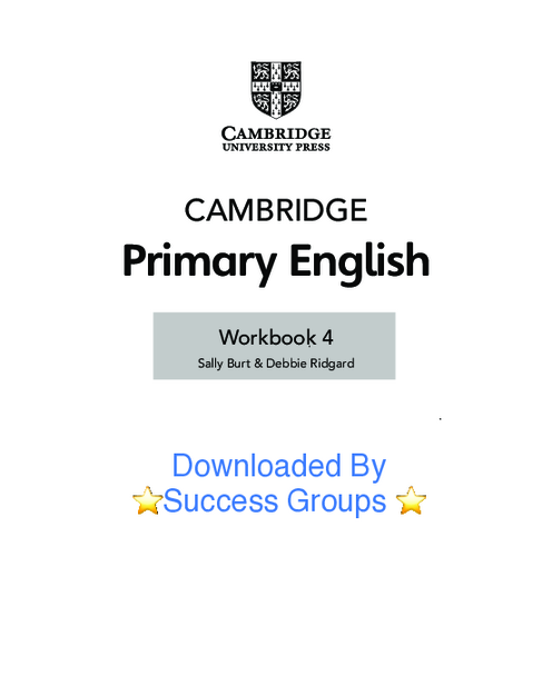 English year 4 Workbook | Free PDF