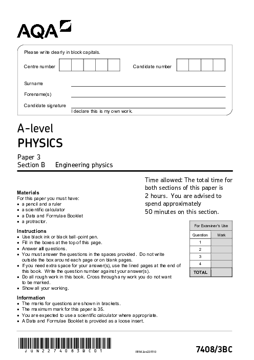 Physics 7408/3BC June 2022
