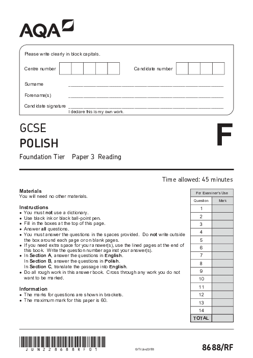 Polish 8688/RF June 2022