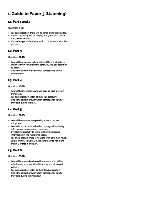 Checkpoint English as a Second Language | Guide to Paper 3 (Listening) Revision Note