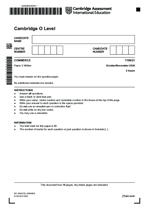 Commerce 7100/21 Oct Nov 2024