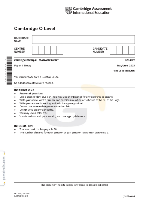 Environmental Management 5014/12 May June 2023
