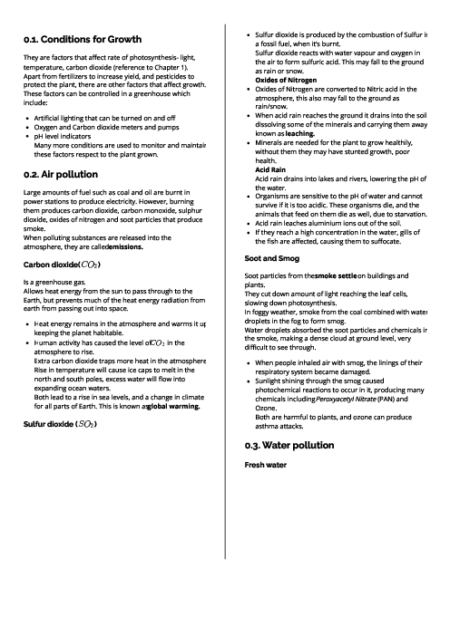 Checkpoint Science (Biology) | Human Influences on the Environment Revision Note