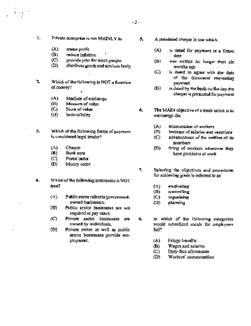 POB January 2024 Paper 1