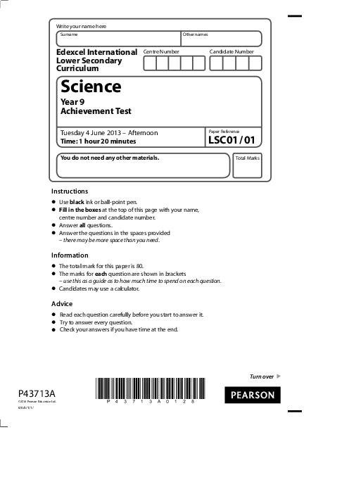 Science LSC01,01 June 2013