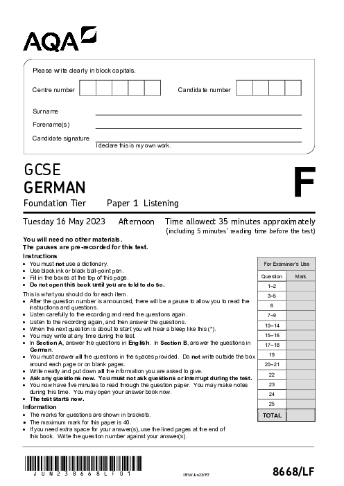 German 8668/LF June 2023