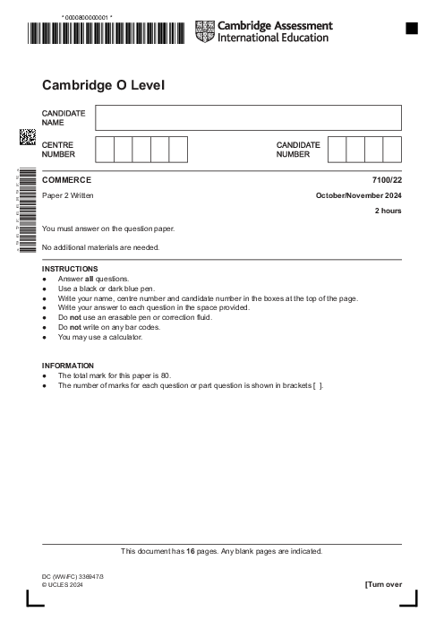Commerce 7100/22 Oct Nov 2024