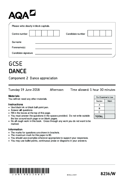 Dance 8236/2 June 2018