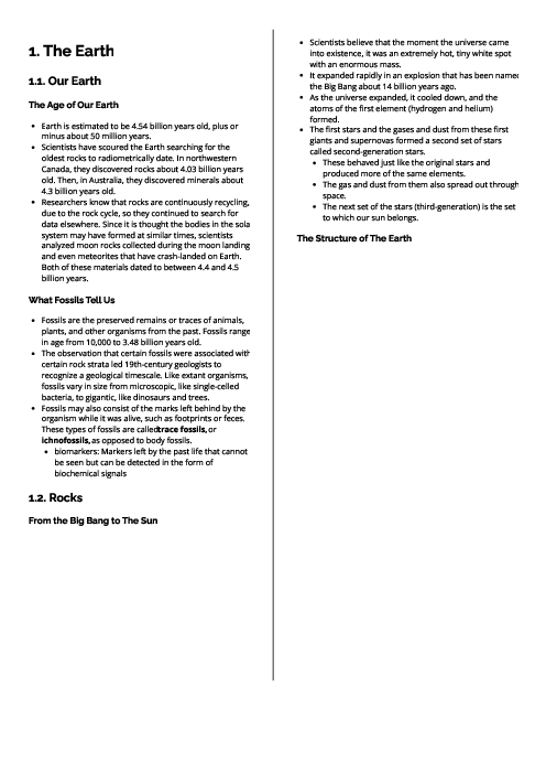 Checkpoint Science (Chemistry) | The Earth Revision Note