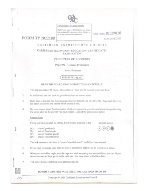 POA June 2022 Paper 1