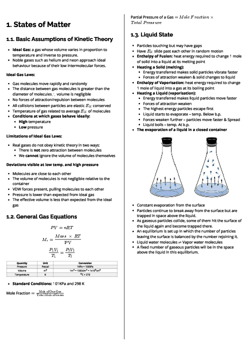 Chemistry (9701) States of Matter Revision Note