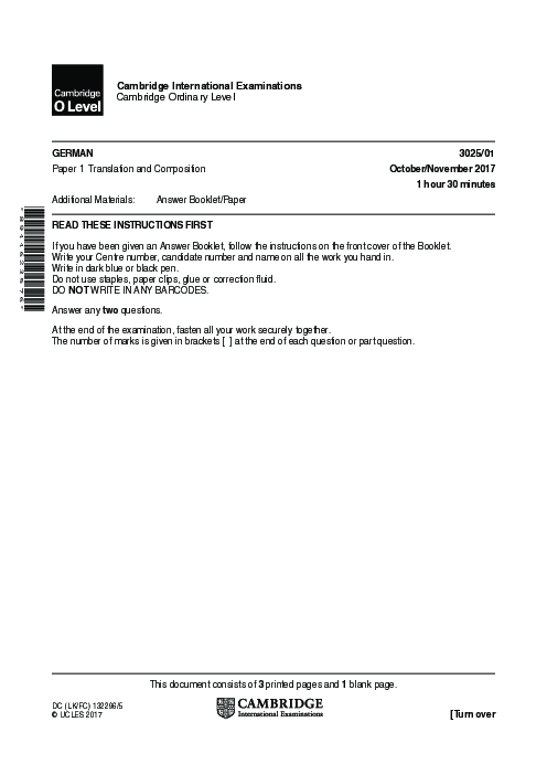 German 3025/02 Oct Nov 2015