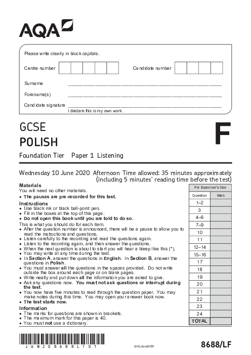 Polish 8688/LF June 2020