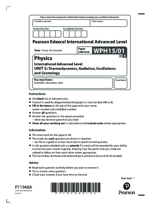 Physics WPH15/01 January 2023