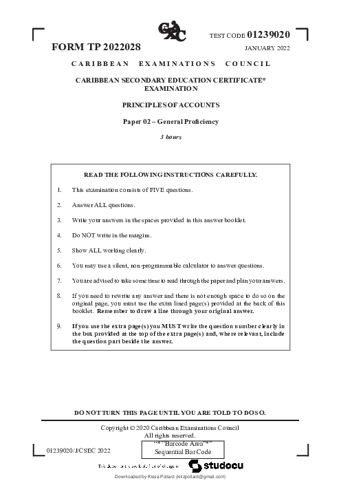 POA January 2022 Paper 2