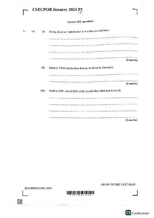POB January 2024 Paper 2