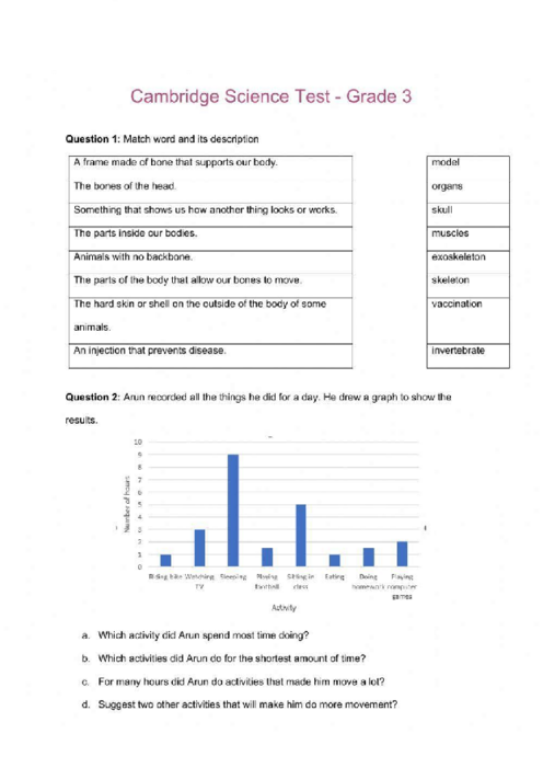 Grade 3 Science Worksheet - Complete Assessment