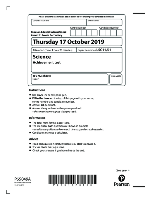 Science LSC11,01 October 2019