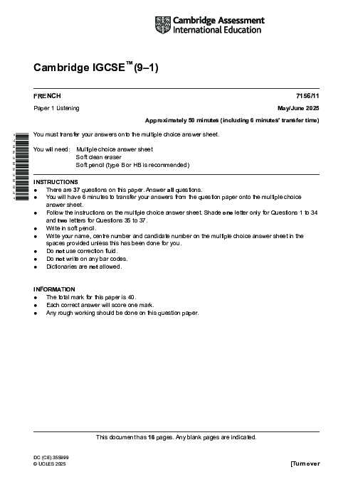 French 7156/11 May June 2025