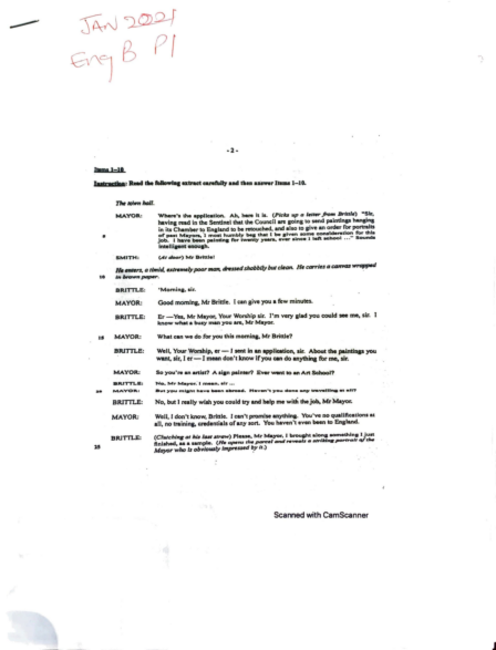 English B June 2021 Paper 1
