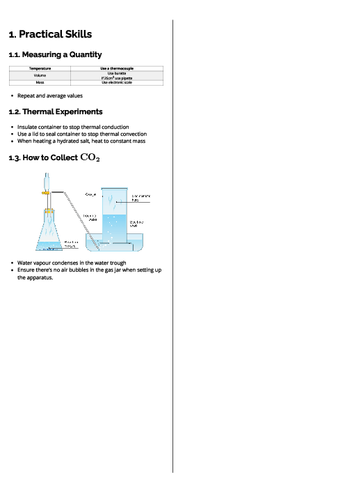 Chemistry (9701) Practical Skills Revision Note