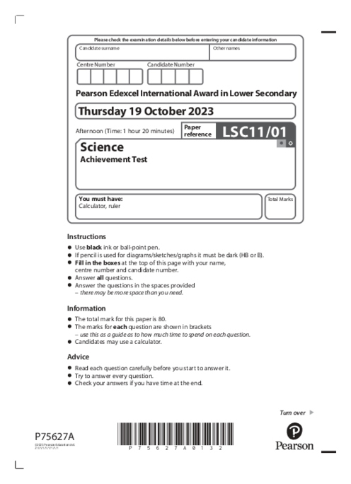 Science LSC11,01 October 2023