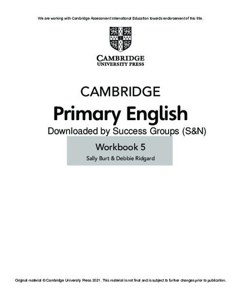English year 5 Workbook | Free PDF