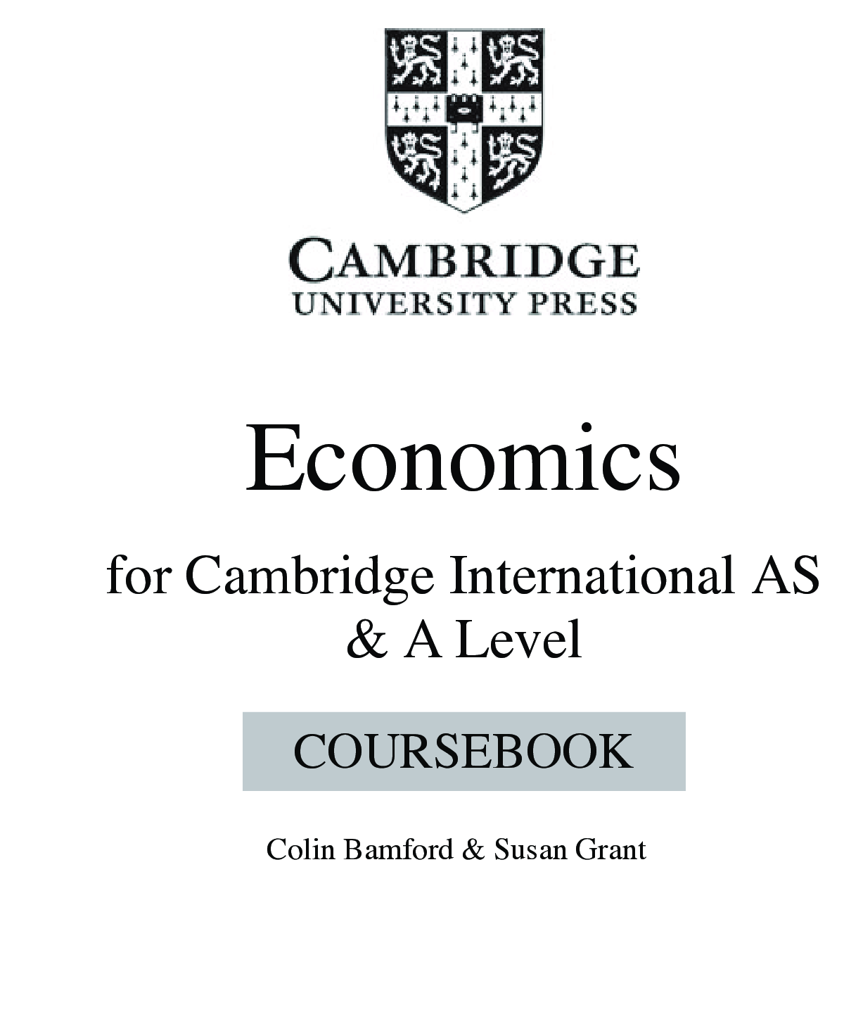 Cambridge International AS and A level Economics Coursebook