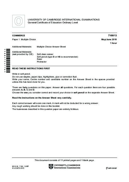 Commerce 7100/21 May June 2010