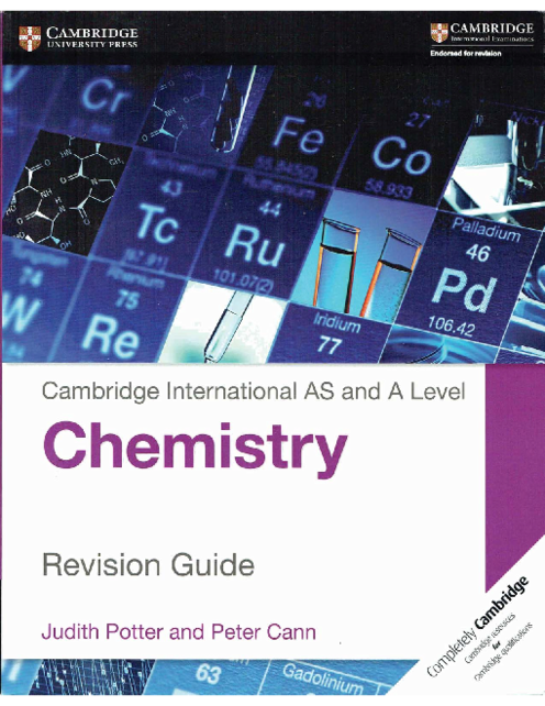 Chemistry 9701 Revision Guide , AS - A Level | Free PDF