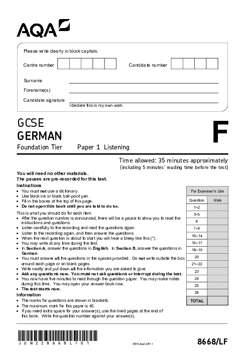 German 8668/LF June 2022