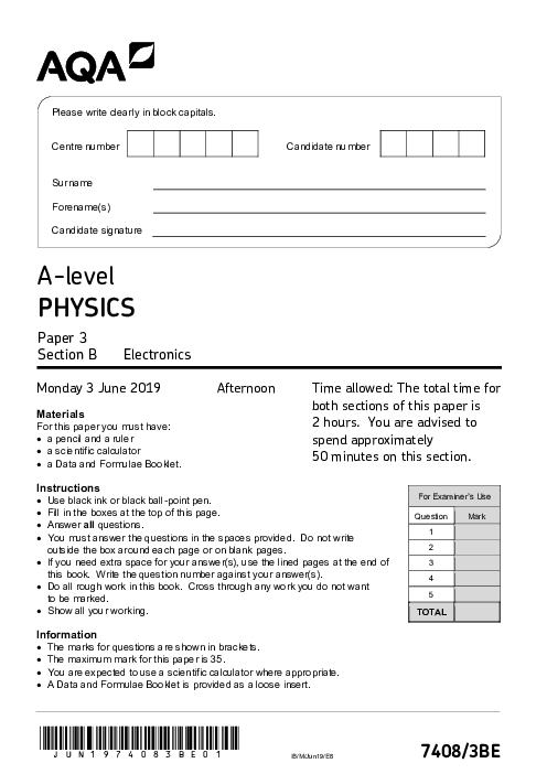 Physics 7408/3BE June 2019