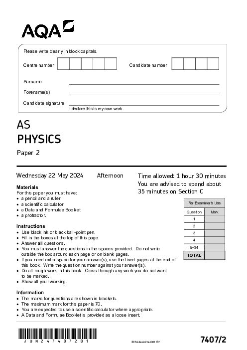 Physics 7407/2 June 2024