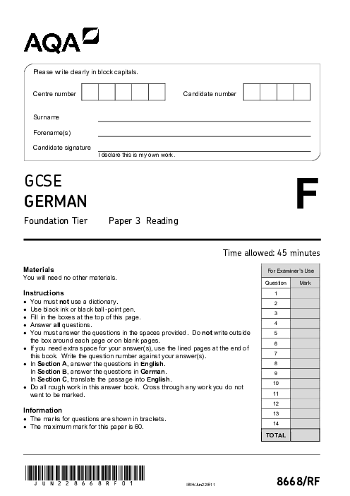 German 8668/RF June 2022