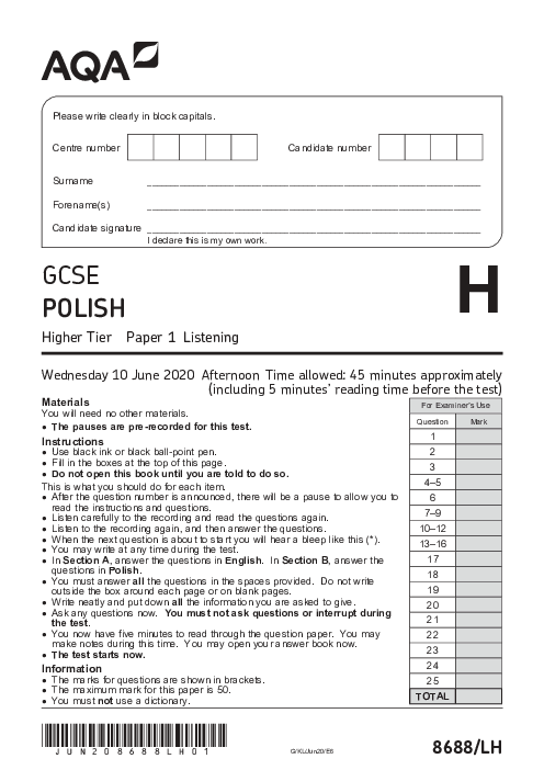 Polish 8688/LH June 2020